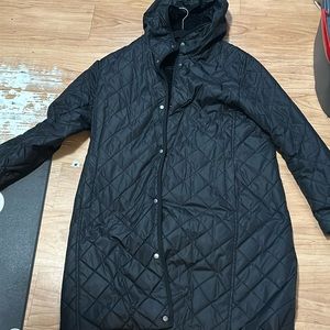 Uniqlo Black Quilted Trench Jacket